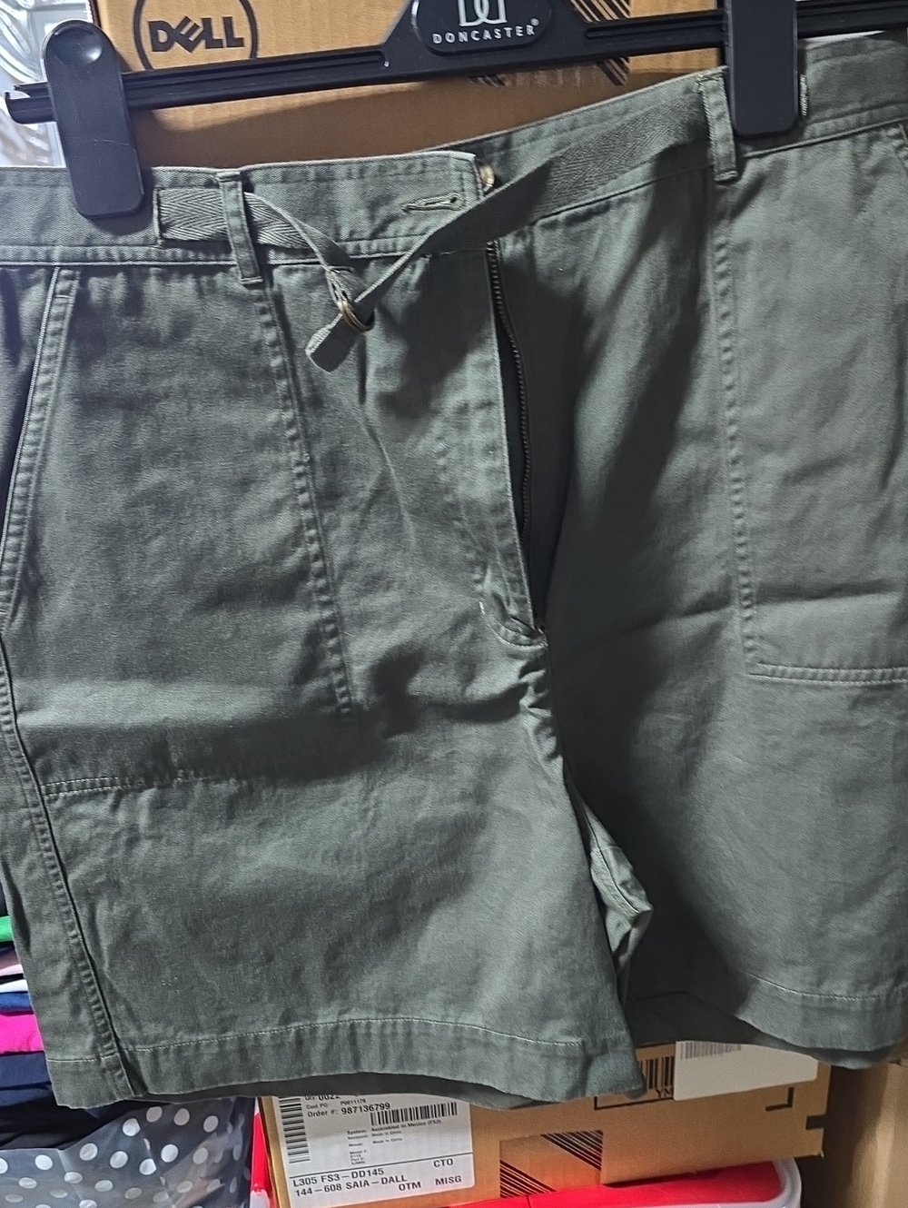 Talbots Olive Green Cargo Shorts with Loads Of Detail